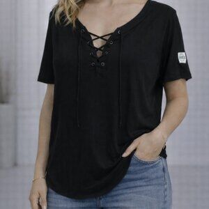 PINK Victoria’s Secret’s Lace-Up Shirt Women's Size XS